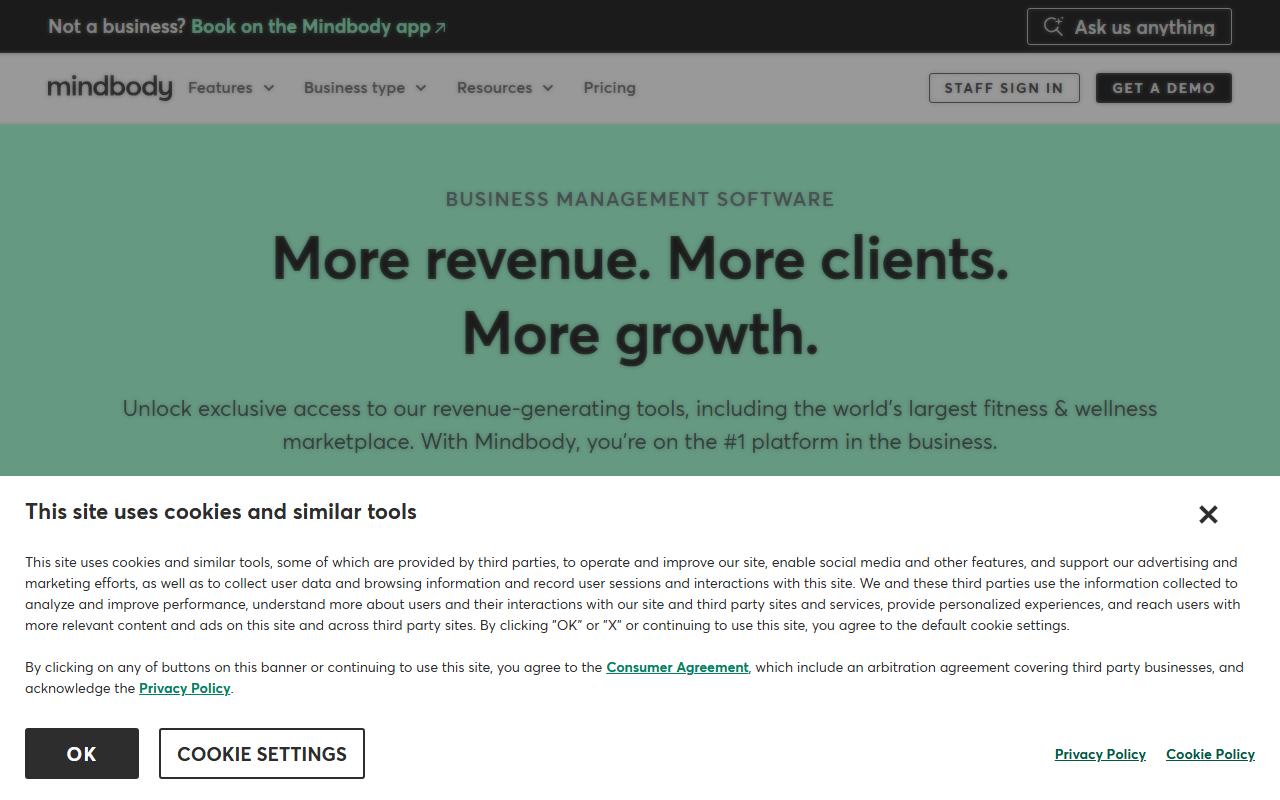 mindbodyonline.com — Boutique Fitness / Wellness SaaS