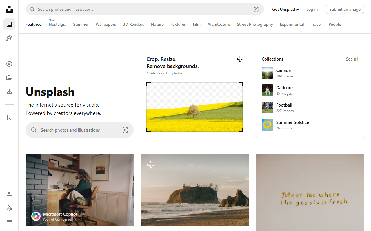 unsplash.com — Photographer / Portfolio Community